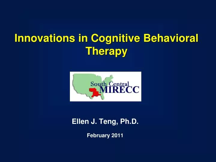 innovations in cognitive behavioral therapy