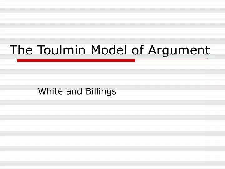 toulmin model powerpoint presentation