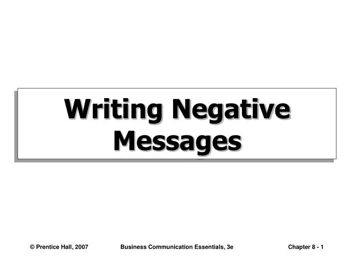 writing negative messages