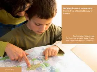 Boosting Parental Involvement: Results from a National Survey of Parents