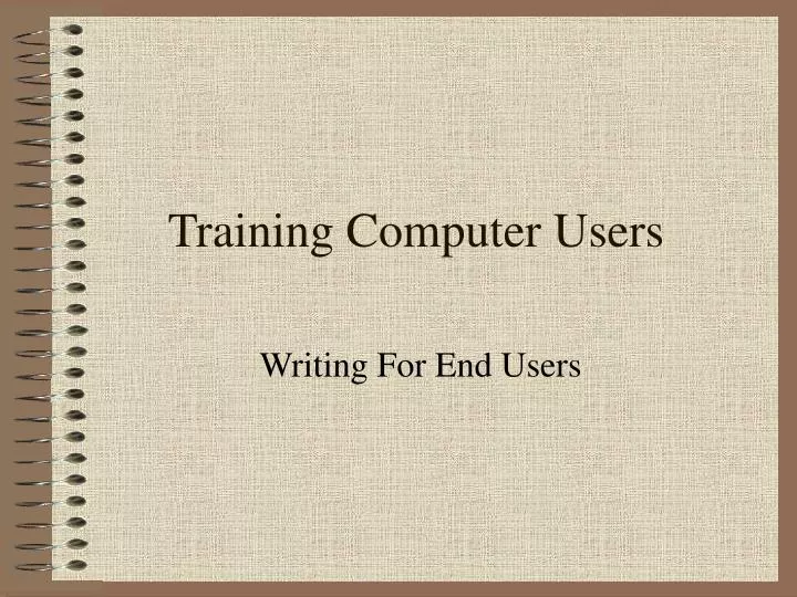 training computer users