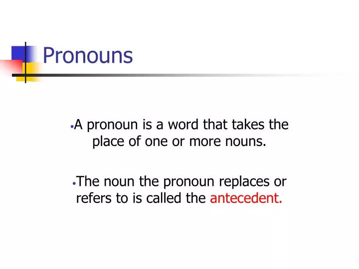 pronouns