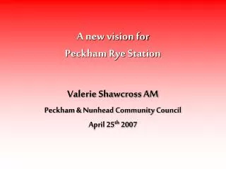 A new vision for Peckham Rye Station