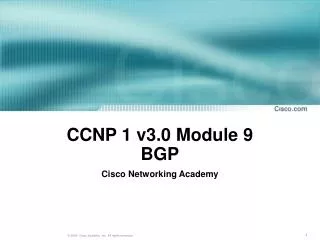 CCNP 1 v3.0 Module 9 BGP