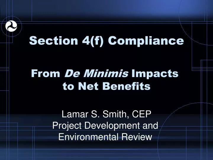 section 4 f compliance