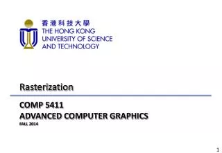 COMP 5411 ADVANCED COMPUTER GRAPHICS FALL 2014