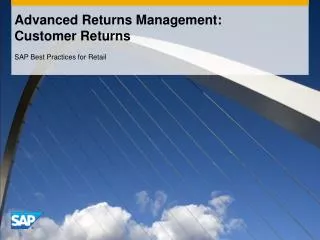Advanced Returns Management: Customer Returns