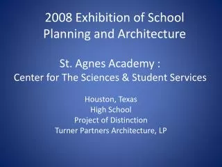 St. Agnes Academy : Center for The Sciences &amp; Student Services