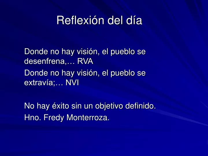 reflexi n del d a