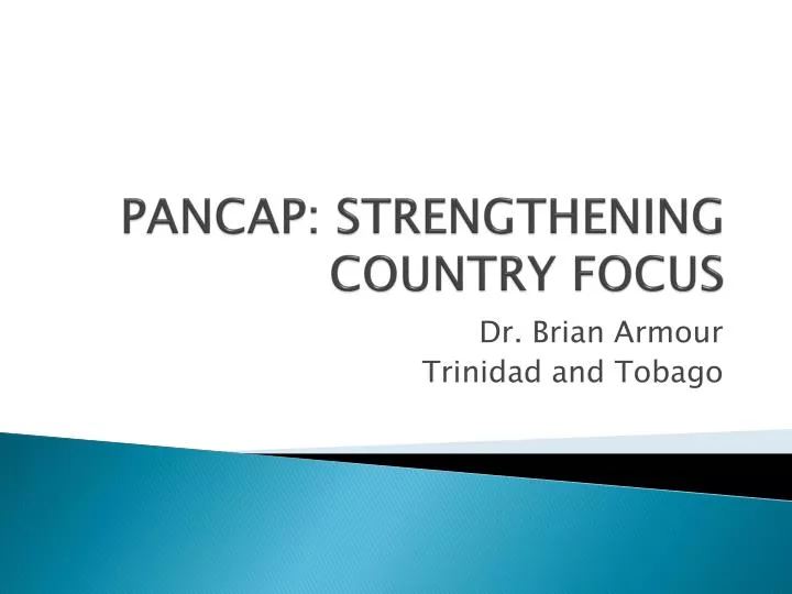 pancap strengthening country focus