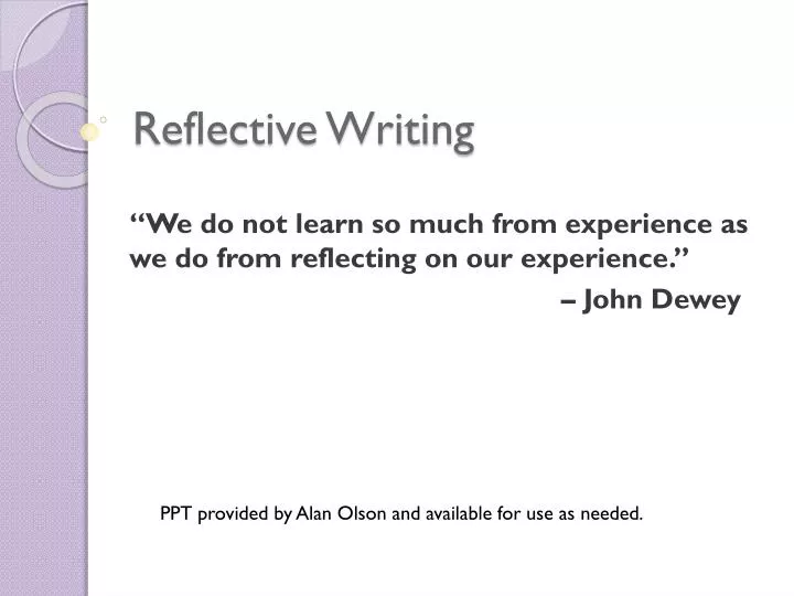 reflective writing