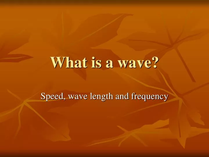 what is a wave
