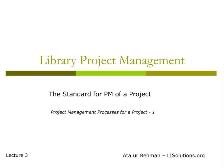 library project management