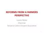 Reforms for Cotton Farmers: Lessons in Market Dynamics and Pricing - slide 1