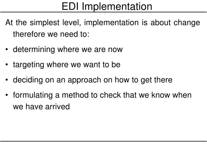 edi implementation