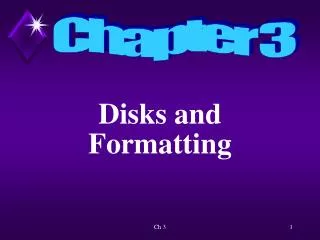 Disks and Formatting