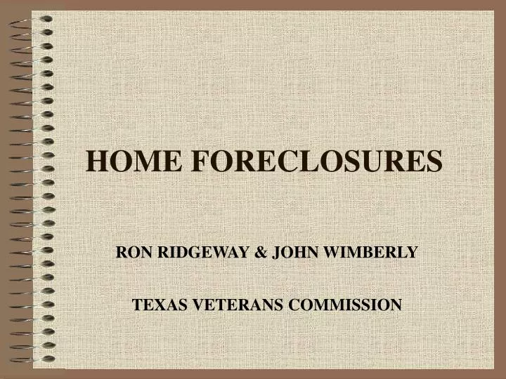 home foreclosures