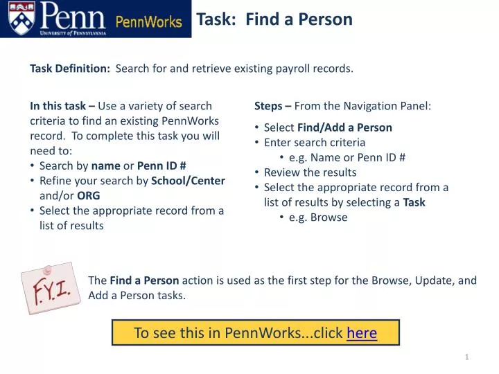 task find a person