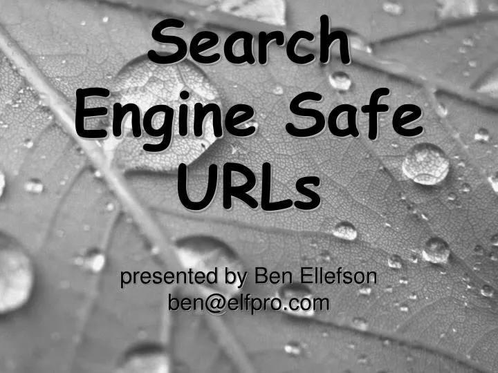 search engine safe urls