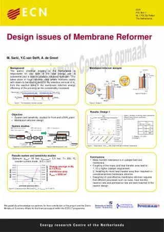 Design issues of Membrane Reformer
