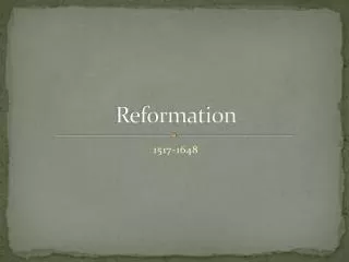 Reformation