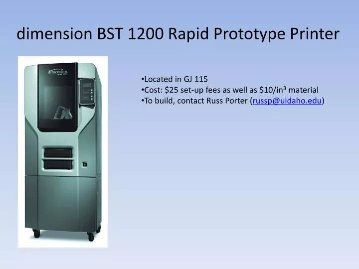 d imension bst 1200 rapid prototype printer
