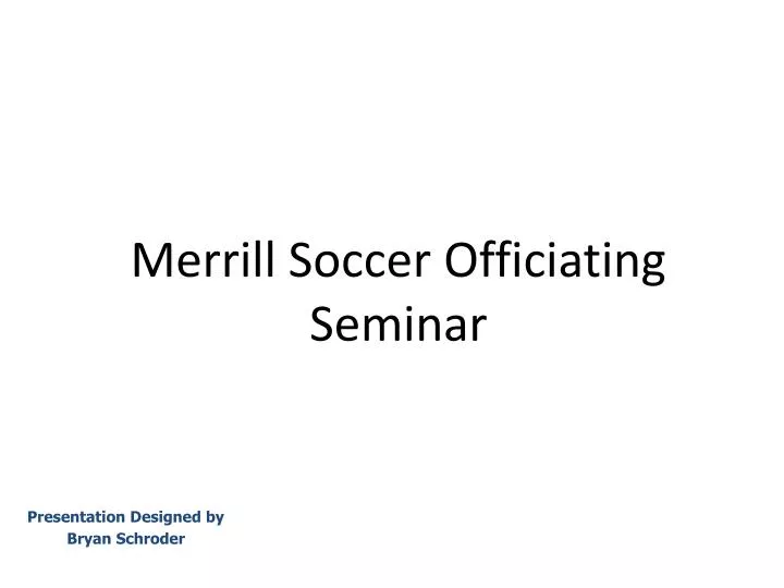 merrill soccer officiating seminar