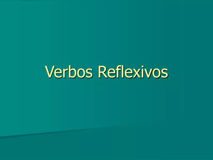 verbos reflexivos