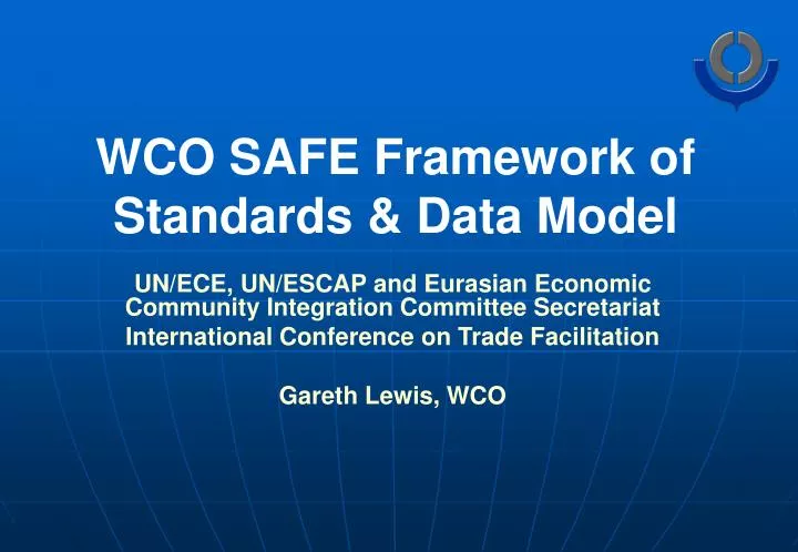 wco safe framework of standards data model