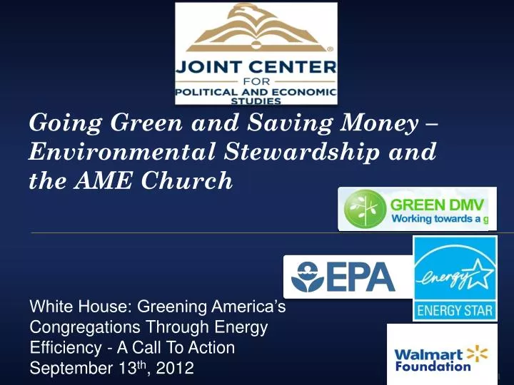 going green and saving money environmental stewardship and the ame church