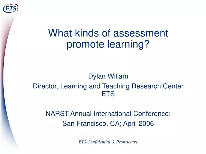 what kinds of assessment promote learning