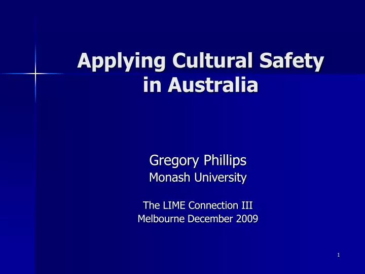 applying cultural safety in australia
