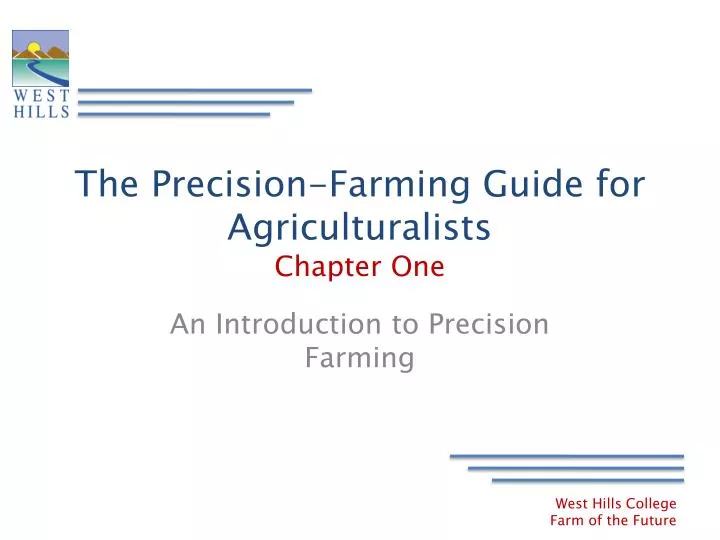 the precision farming guide for agriculturalists chapter one