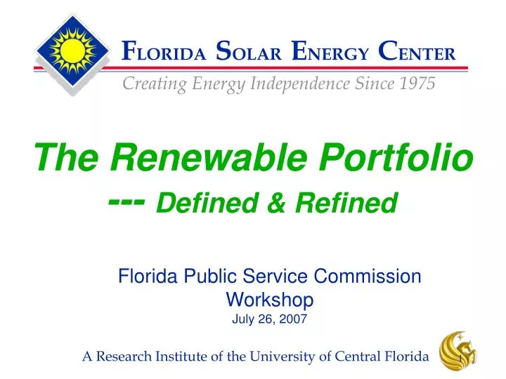 the renewable portfolio defined refined