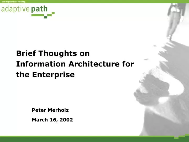 brief thoughts on information architecture for the enterprise