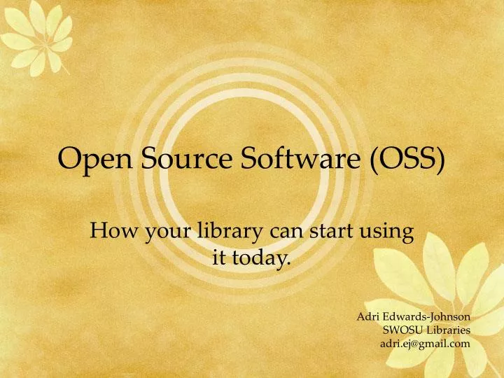 open source software oss