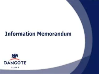 Information Memorandum