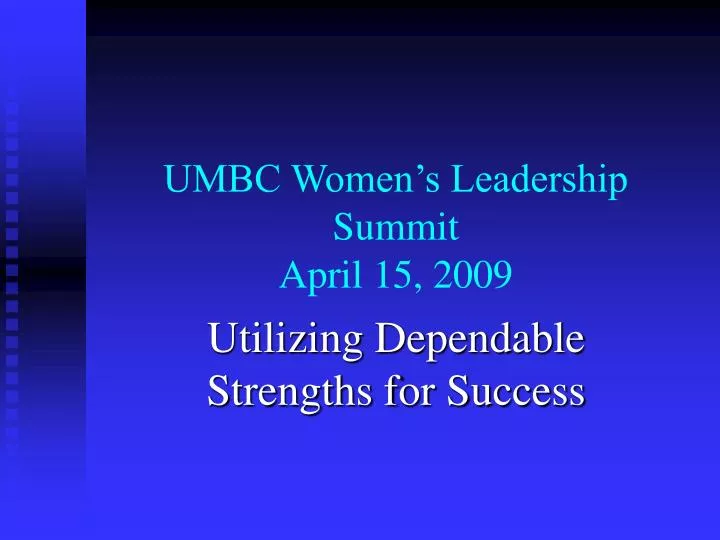 umbc women s leadership summit april 15 2009