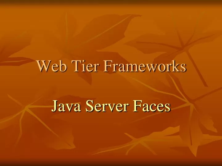 web tier frameworks