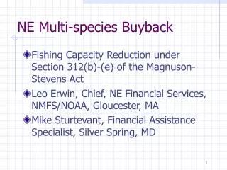 NE Multi-species Buyback