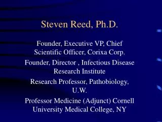 Steven Reed, Ph.D.