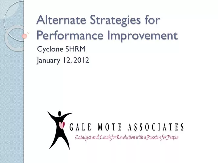 alternate strategies for performance improvement