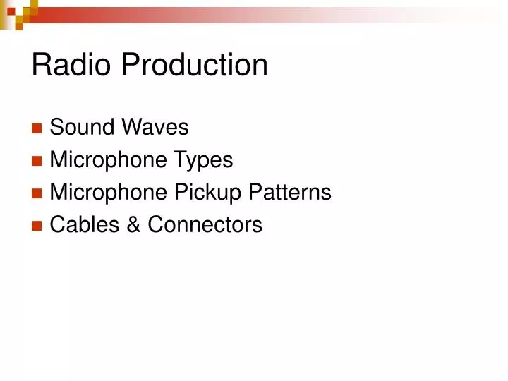 radio production