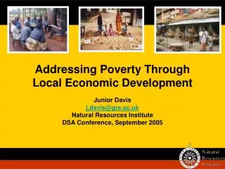 Addressing Poverty Through Local Economic Development