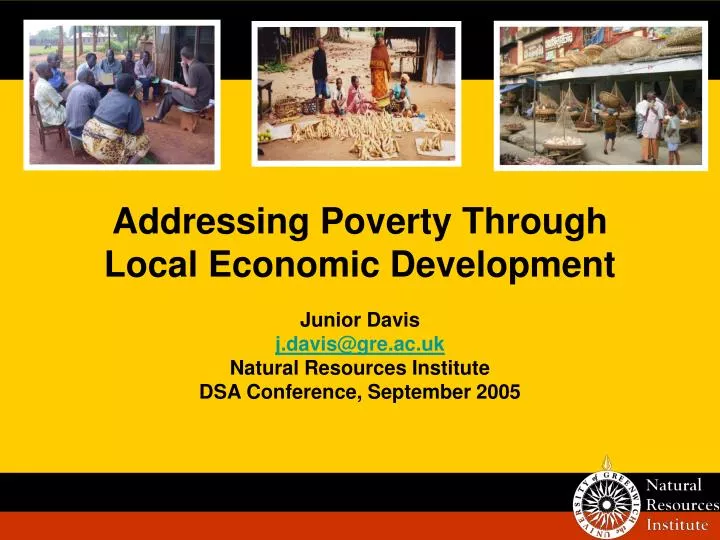 addressing poverty through local economic development