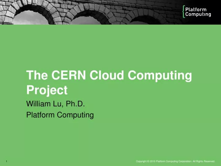 the cern cloud computing project