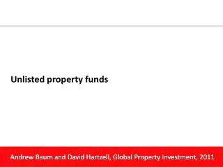 Unlisted property funds
