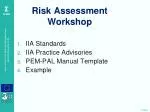 Risk Assessment Workshop - slide 1