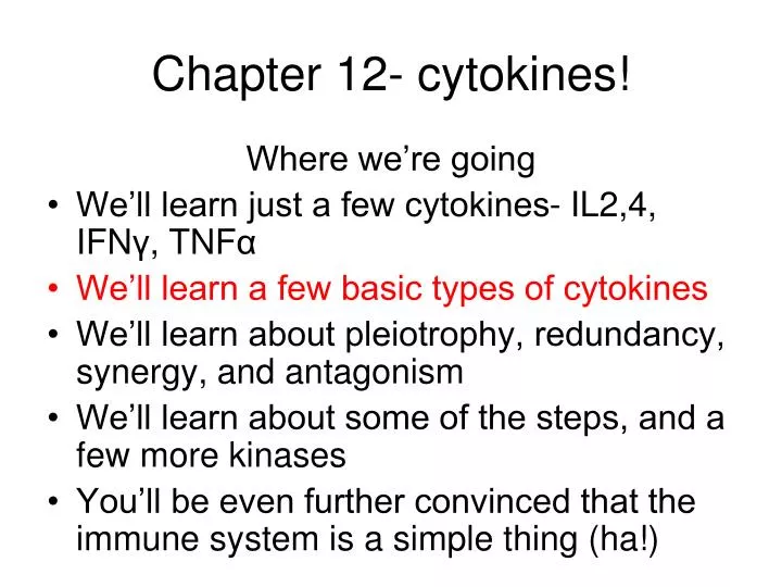chapter 12 cytokines