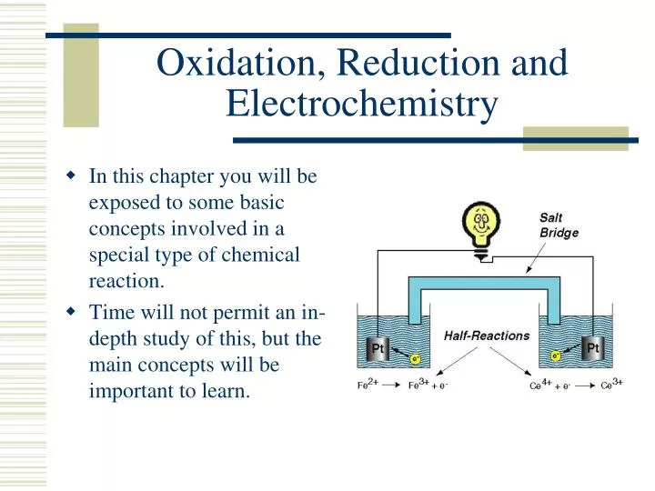 oxidation reduction and electrochemistry